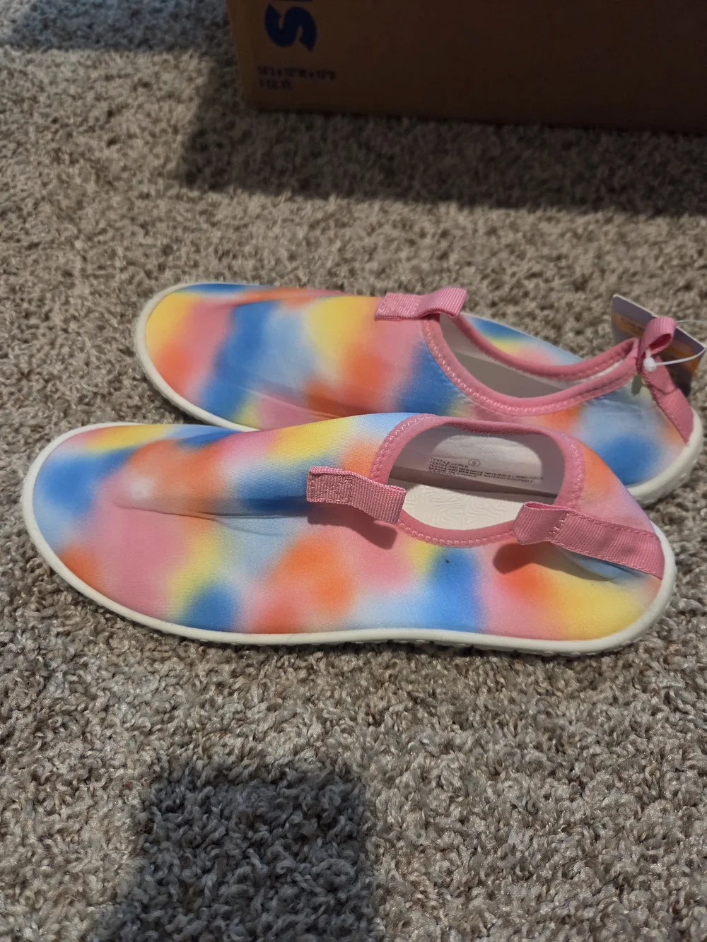 Kids Multicolor Slip-On Water Shoes Tie Dye